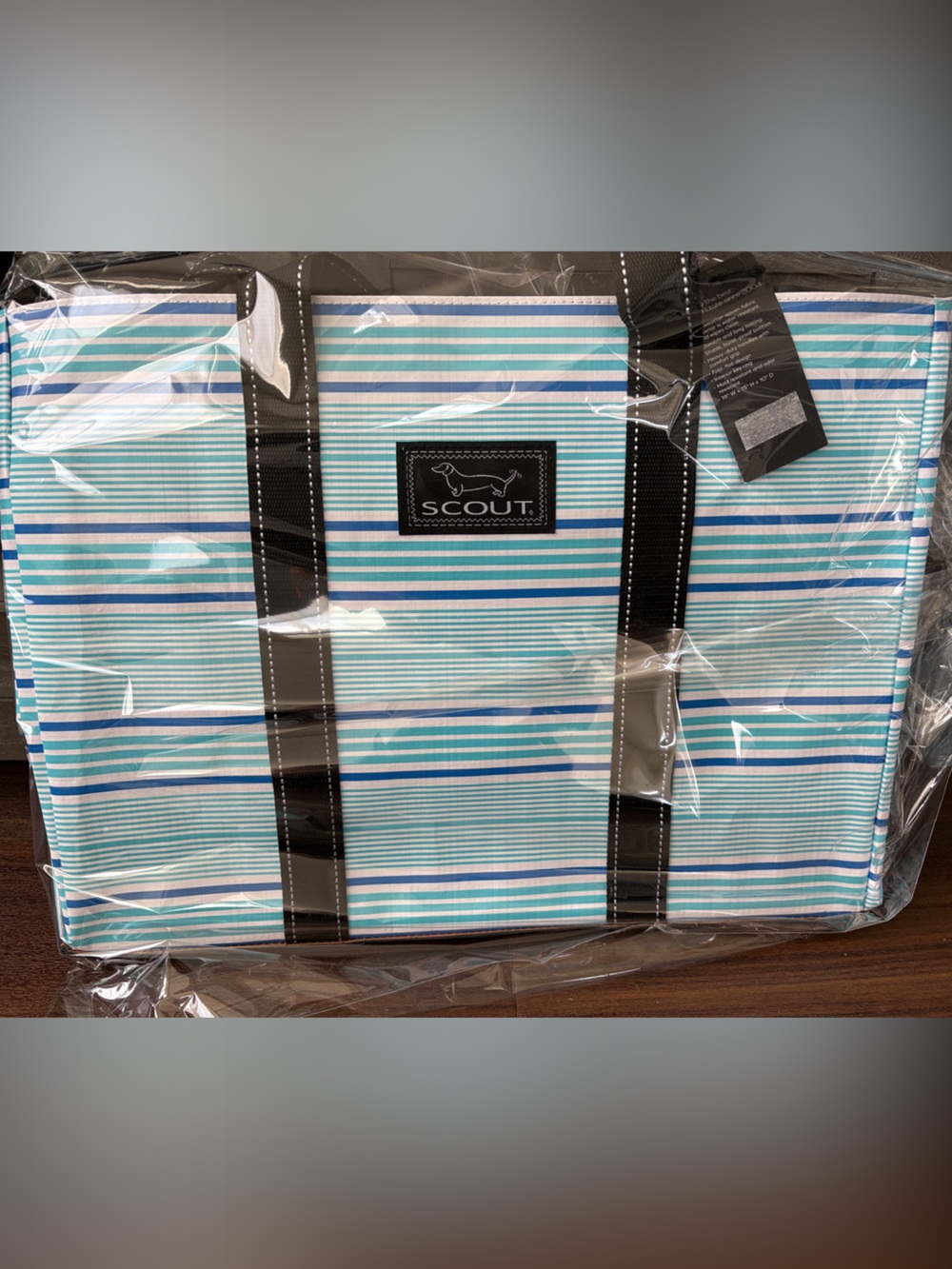 SCOUT Blue and White Striped ORIGINAL DEANO TOTE LARGE NWT